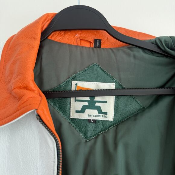 Vintage Miami Hurricanes Leather Jacket Mens Large Varsity Football Retro Logo - Picture 11 of 15